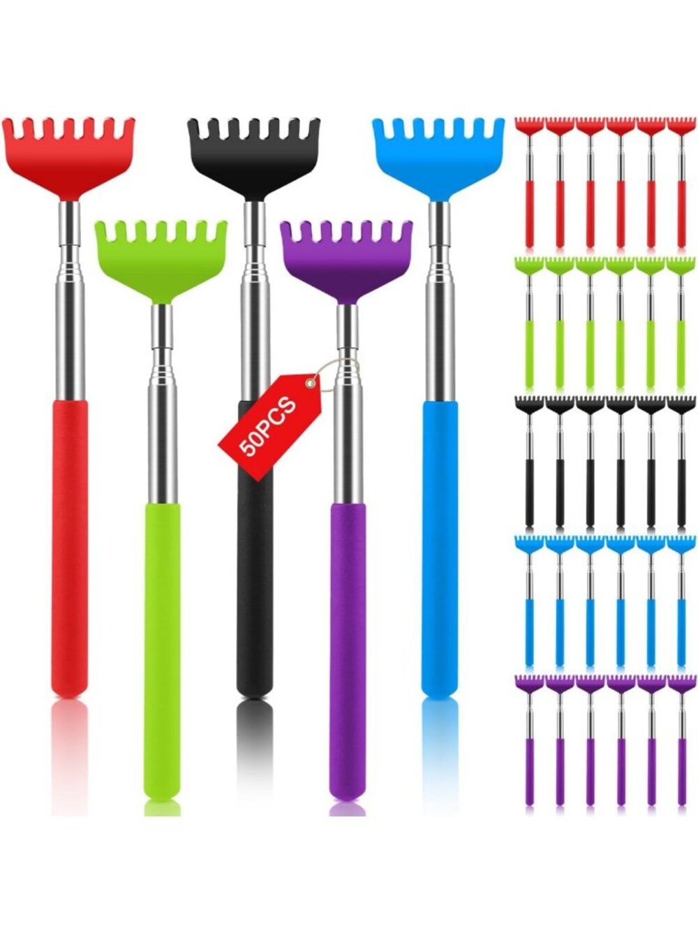 50 Pack Back Scratchers - Perfect Gifts for Dad, Stocking Stuffers & Party